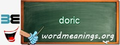 WordMeaning blackboard for doric